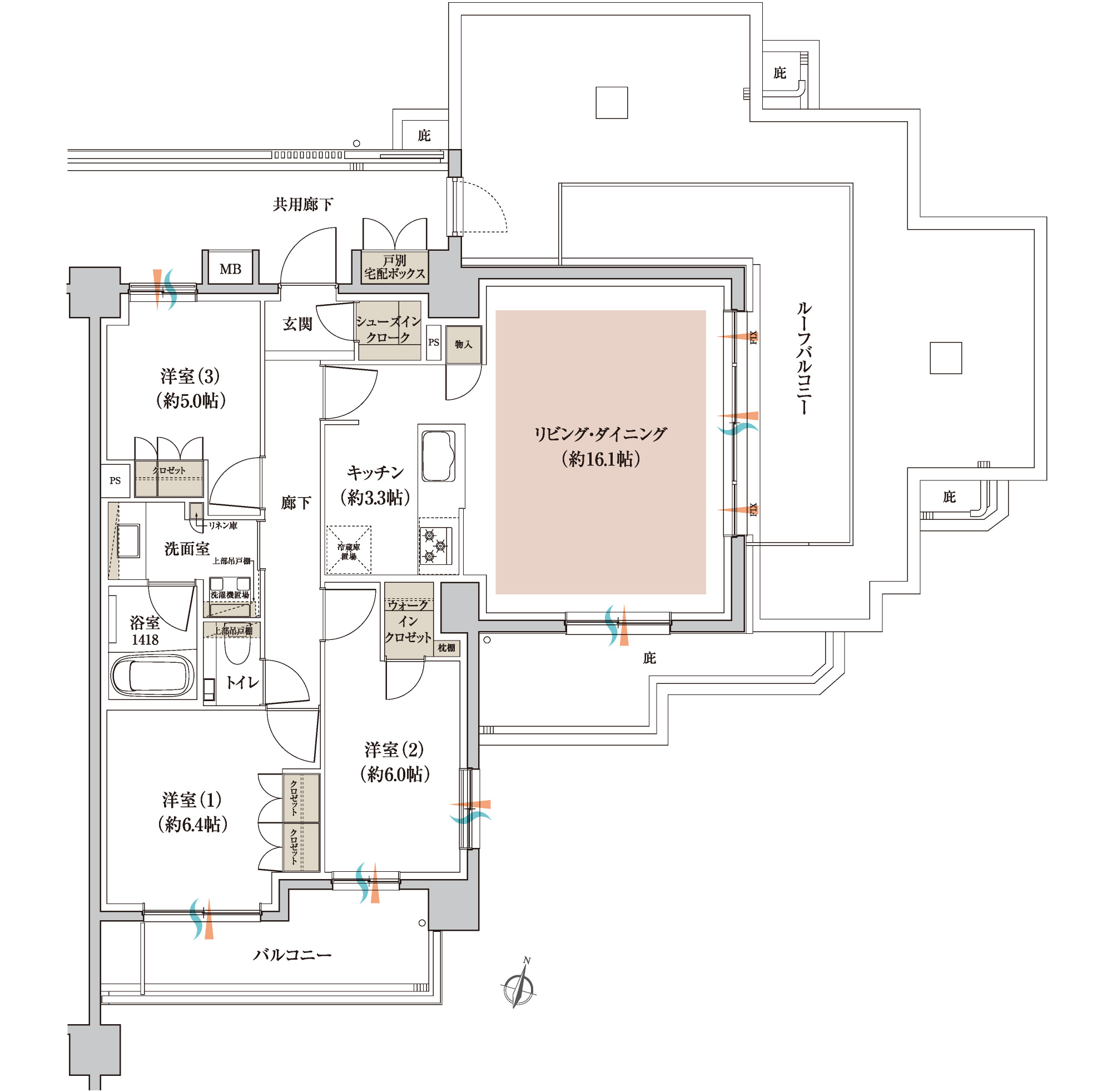 M TYPE　通常間取り
